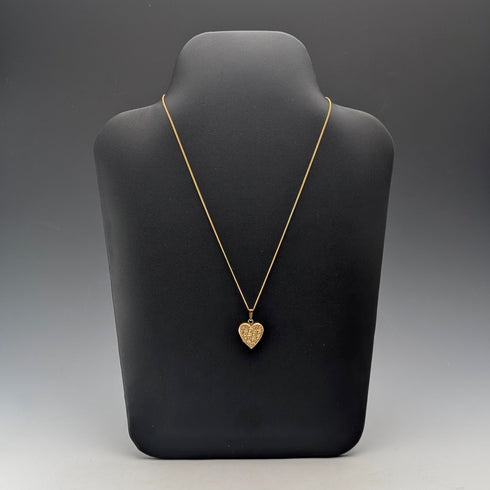 ヴィンテージ ロールドゴールド製 ハート型ロケットペンダント ネックレス付